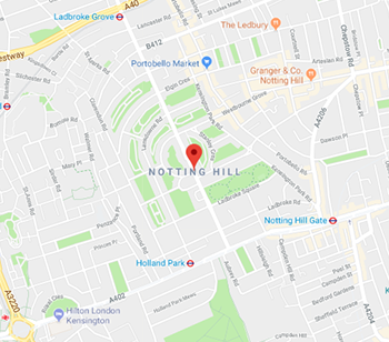 Notting Hill-W11-London-Map-350×308 M25 London Areas Covered